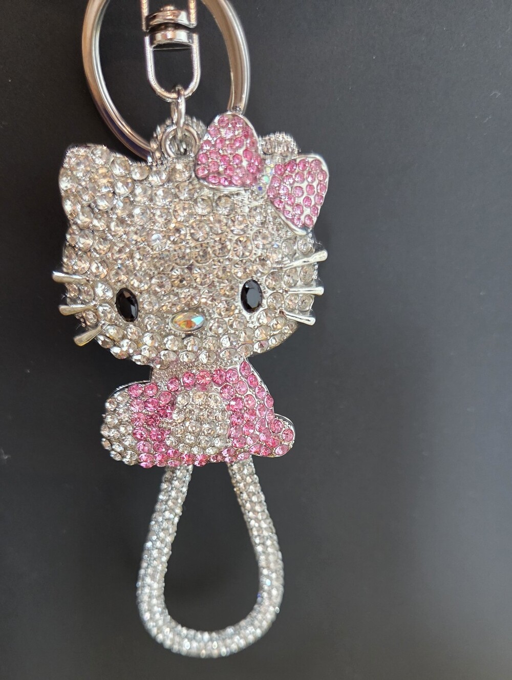Sparkling Pink Kitty Keyring Wristlet - Kids Accessories